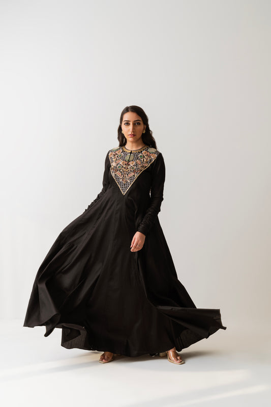 Andheri Raat - Black Anarkali Set