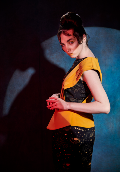 Layered detailing Printed Top with Pants