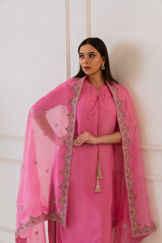 Nayaab - Pink Kurta and Churidar Set